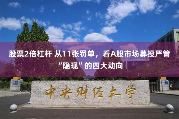 股票2倍杠杆 从11张罚单，看A股市场募投严管“隐现”的四大动向