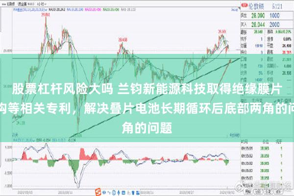 股票杠杆风险大吗 兰钧新能源科技取得绝缘膜片结构等相关专利，解决叠片电池长期循环后底部两角的问题