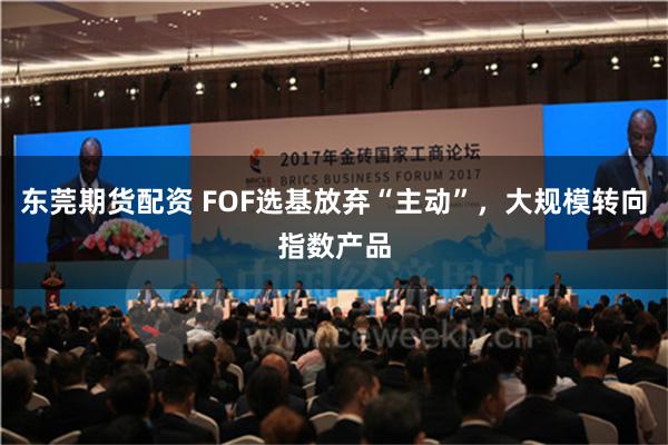 东莞期货配资 FOF选基放弃“主动”，大规模转向指数产品